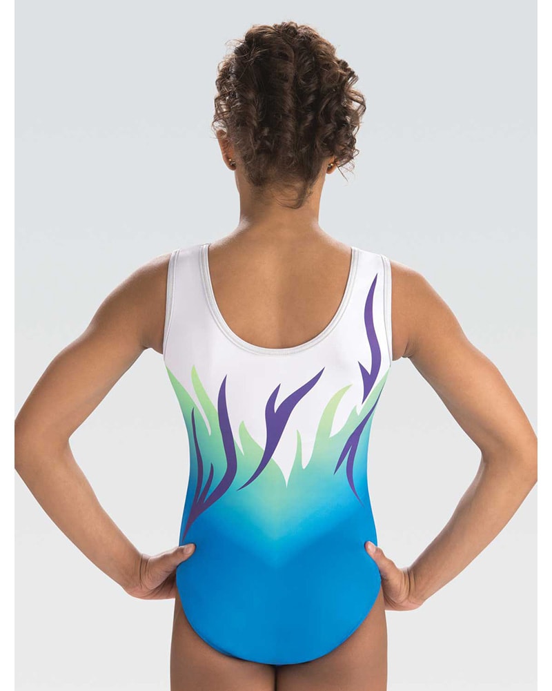 GK Elite Gymnastic Tank Leotard - 10506 Womens - Floating Waves Print - Dancewear - Gymnastics - Dancewear Centre Canada