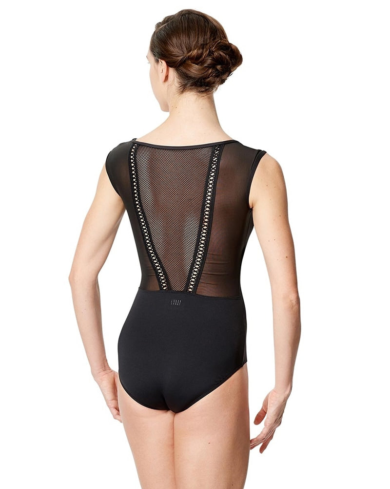 Lulli Dancewear Priscila Mesh Netting Back Cap Sleeve Leotard - LUF593 Womens - Dancewear - Bodysuits & Leotards - Dancewear Centre Canada