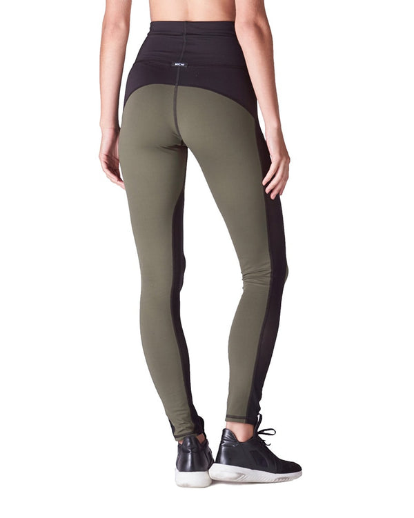 Michi Summit High Waisted Legging Womens Olive Dancewear Centre