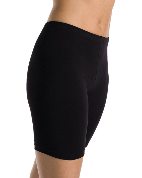 Black cotton bike shorts top