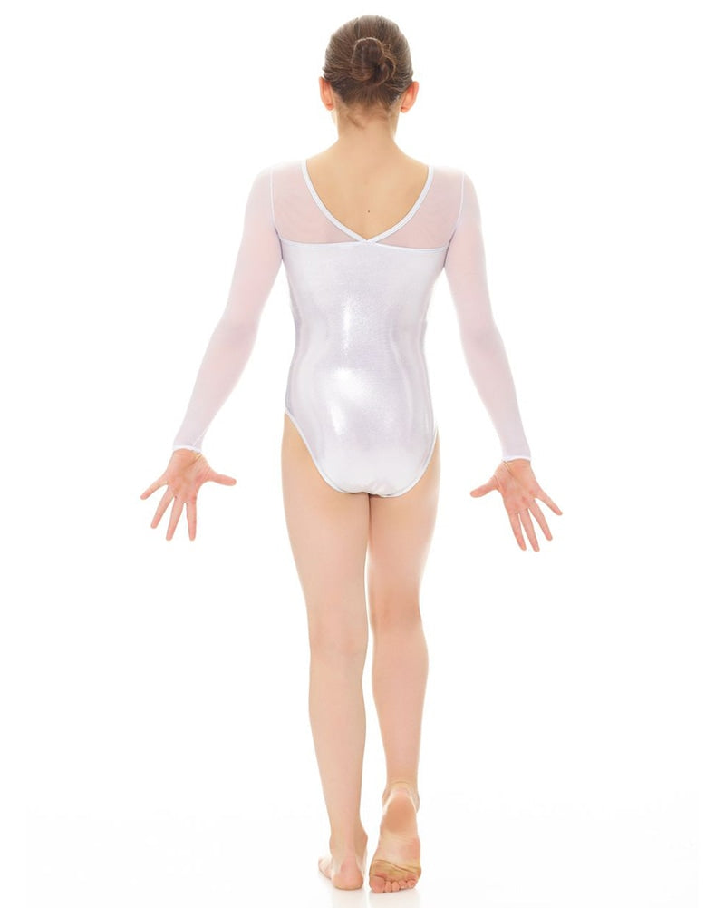 Mondor Metallic Mesh Long Sleeve Gymnastics Leotard - 17890 Girls - Dancewear - Gymnastics - Dancewear Centre Canada