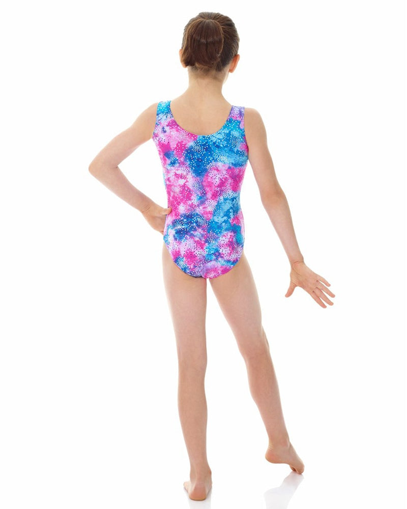 Mondor Metallic Print Gymnastic Tank Leotard - 7822C Girls - Print - Dancewear - Gymnastics - Dancewear Centre Canada
