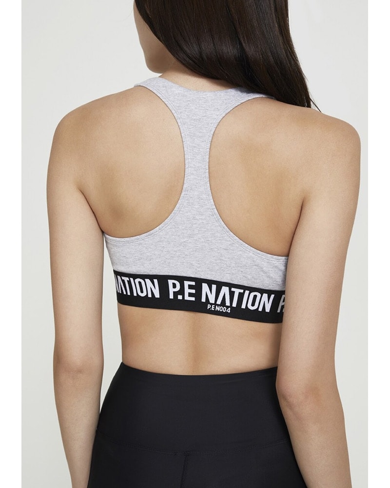 PE Nation Free Formation Sports Bra - Womens - Grey Marl - Activewear - Tops - Dancewear Centre Canada