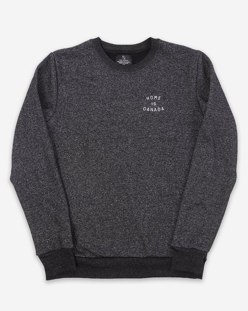 Peace Collective Home Is Canada Melange Crewneck Sweatshirt - Womens - Black - Activewear - Tops - Dancewear Centre Canada