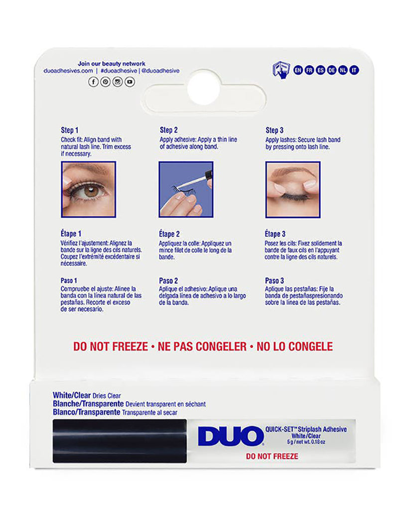 Pineapple Beauty Duo Quick Set Striplash Adhesive - Clear / White - Accessories - Makeup - Dancewear Centre Canada