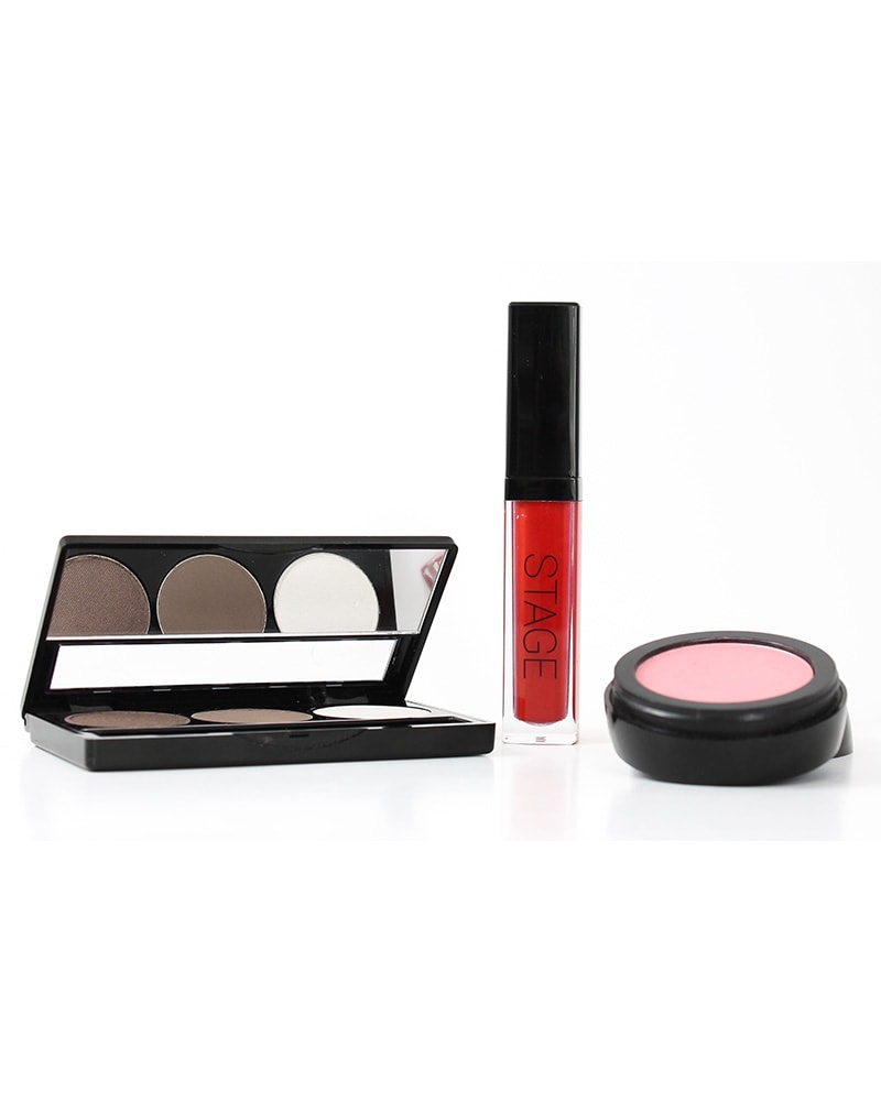 Stage Beauty Co. Mini Makeup Kit - Brown Smokey Eye Eyeshadow &amp; Red Hot Matte Liquid Lipstick - Accessories - Makeup - Dancewear Centre Canada