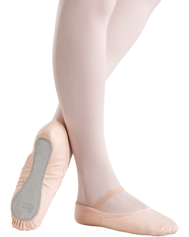 Sansha Star Canvas Full Sole Ballet Slippers - 14C Girls Dance Shoes - Ballet Slippers Sansha    Dancewear Centre Canada