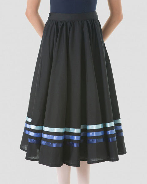 Sonata Royal Academy of Dance Character Skirt With Blue Ribbons - Girls - Dancewear - Skirts - Dancewear Centre Canada