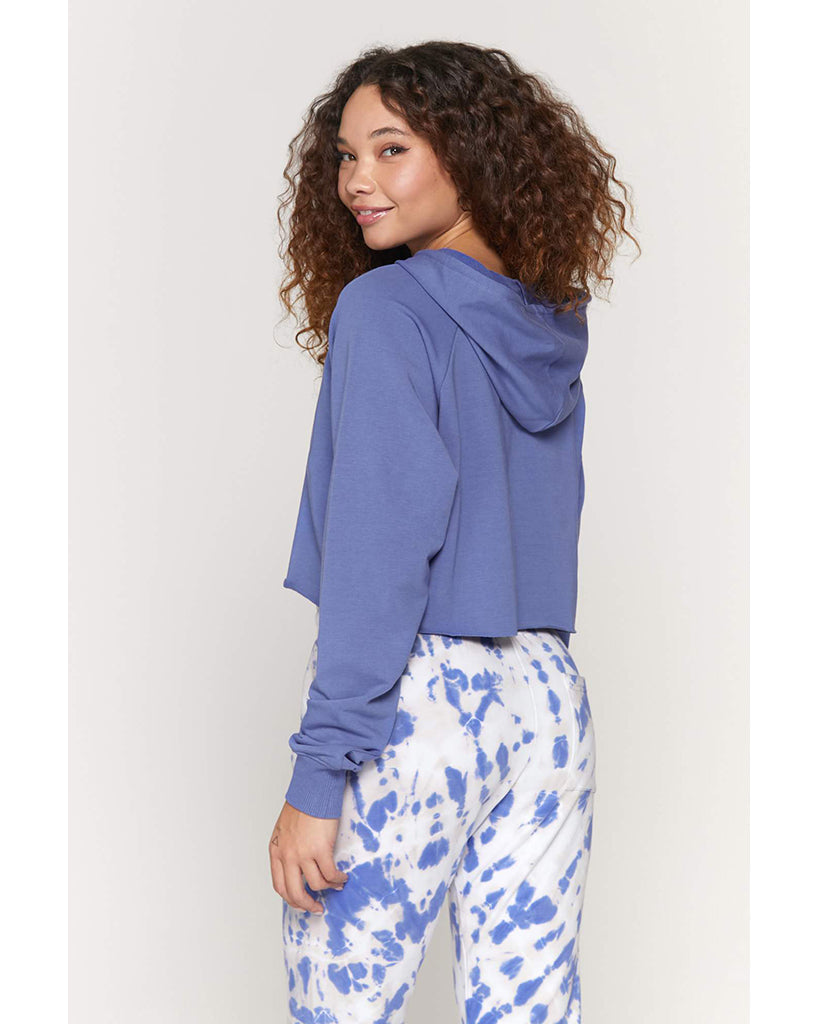 Spiritual Gangster Breezy Luna Crop Hoodie - SU10421006 - Womens - Iris - Activewear - Tops - Dancewear Centre Canada
