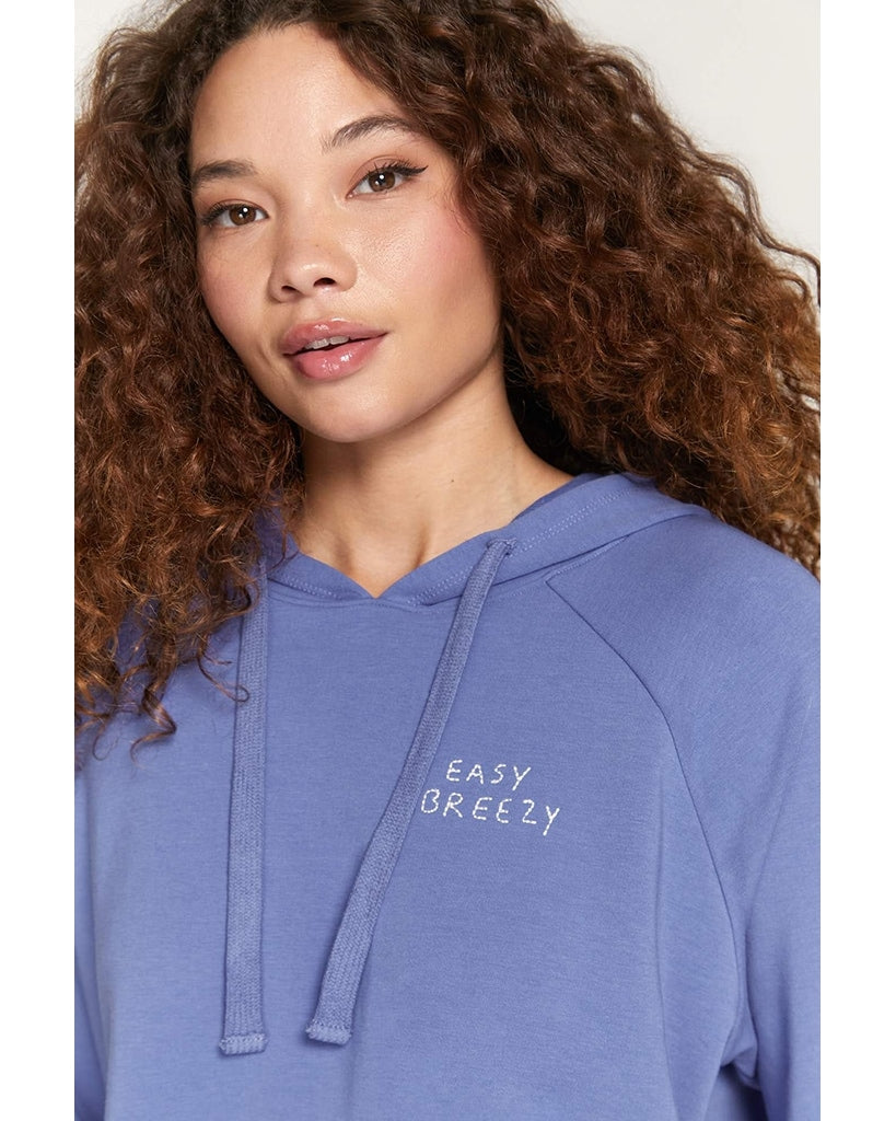 Spiritual Gangster Breezy Luna Crop Hoodie - SU10421006 - Womens - Iris - Activewear - Tops - Dancewear Centre Canada