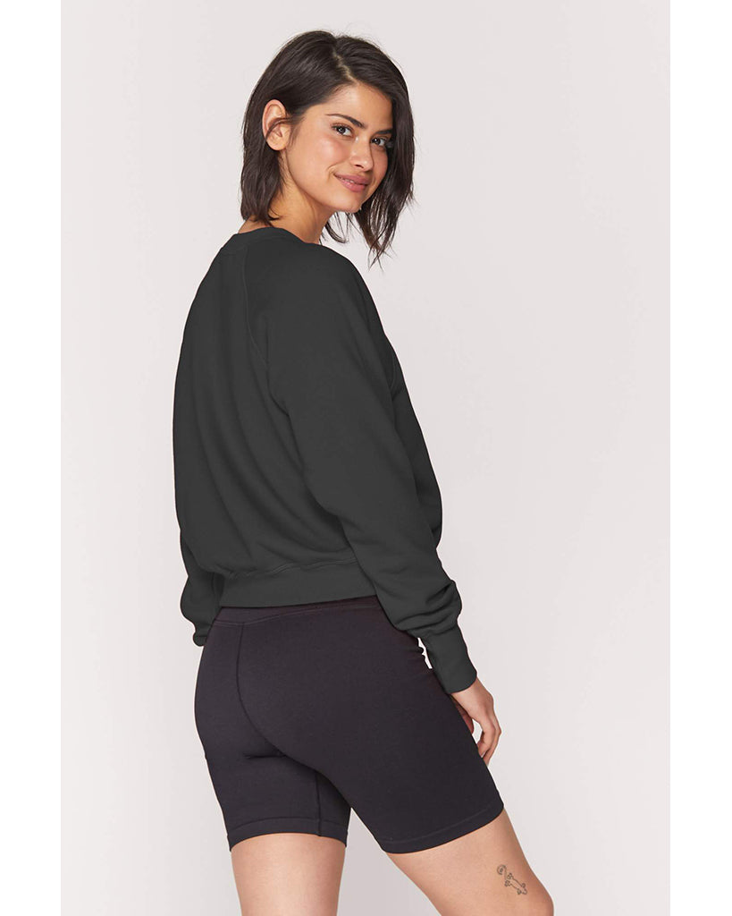 Spiritual Gangster Bridget Raglan Pullover Sweatshirt - FA00417025 - Womens - Vintage Black - Activewear - Tops - Dancewear Centre Canada