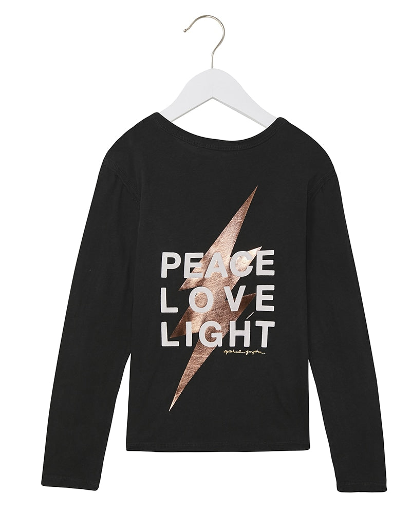 Spiritual Gangster Peace Long Sleeve Pocket Tee - Girls - Vintage Black - Activewear - Tops - Dancewear Centre Canada