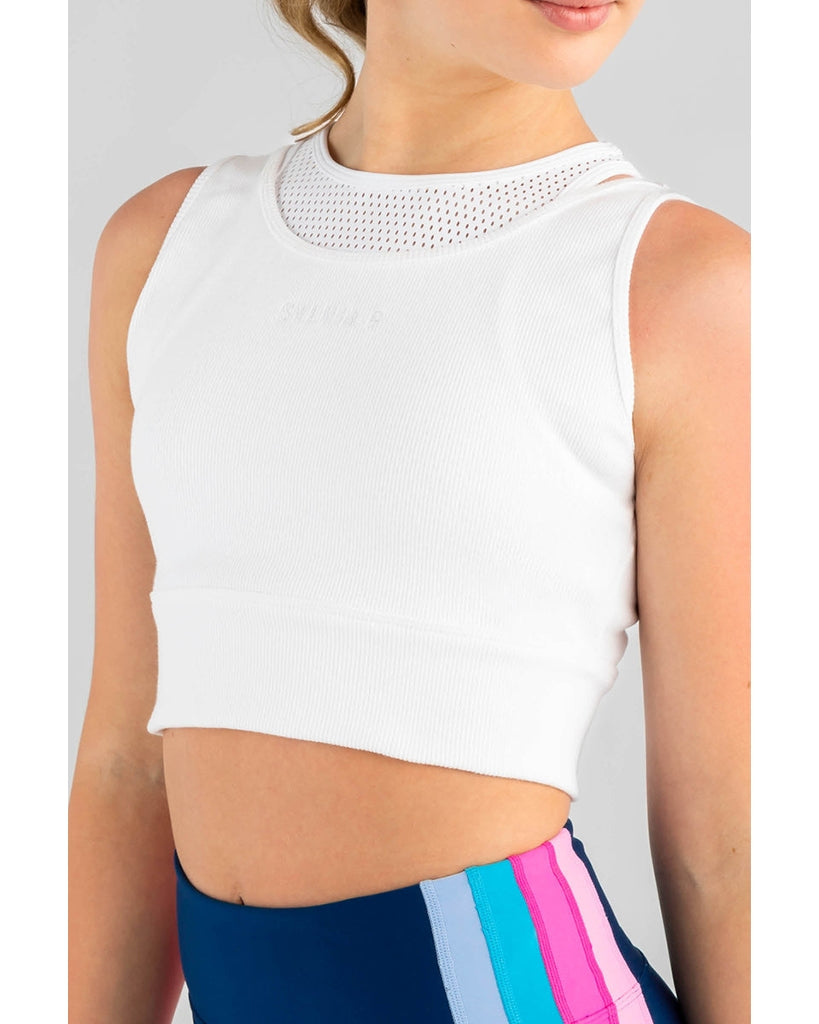 Sylvia P Khloe Cropped Top - Girls - White