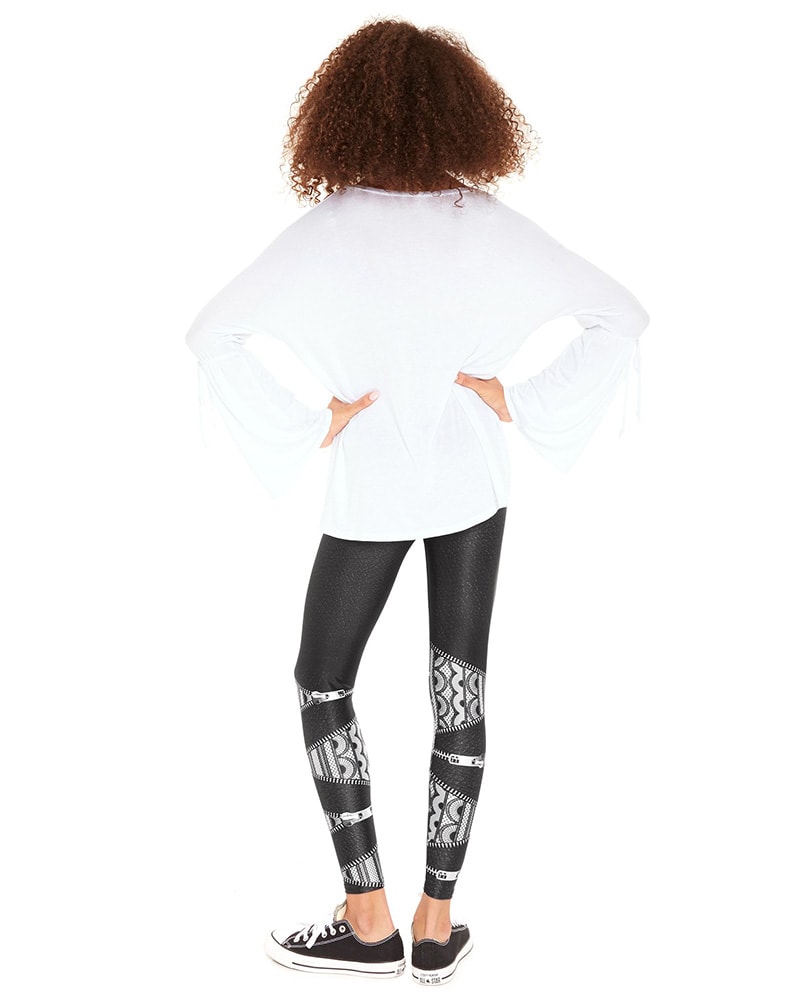 Terez Legging - 7875 Girls - Lacey Zips Print - Activewear - Bottoms - Dancewear Centre Canada