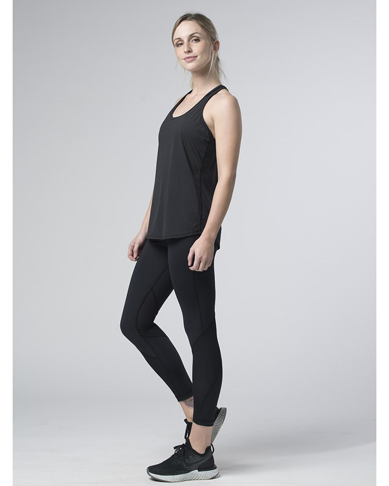 Tonic Active Paris Mesh Panel Capri Leggings - Womens - Black - Activewear - Bottoms - Dancewear Centre Canada