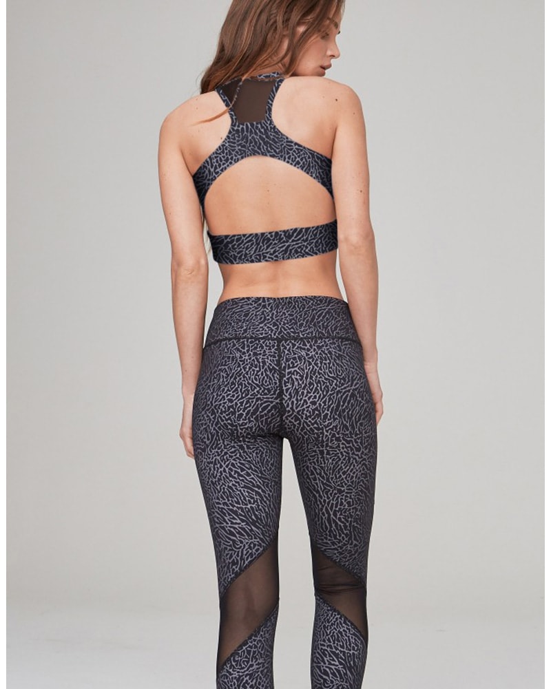 Varley Bandini Crop Sports Bra - Womens - Elephant Print - Activewear - Tops - Dancewear Centre Canada