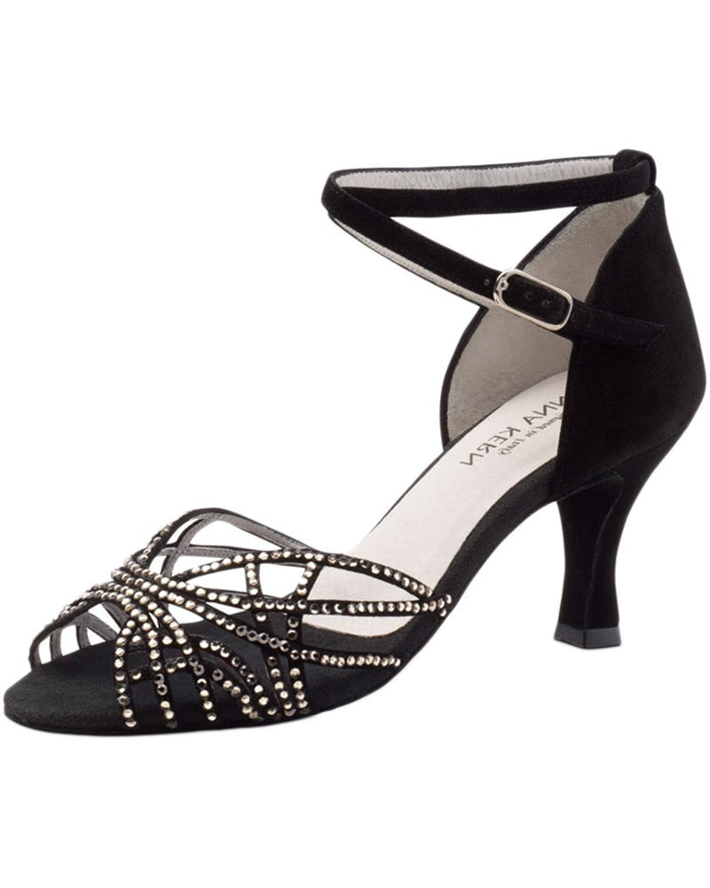 Werner Kern Rhinestone Web Suede 6 cm Latin Ballroom Shoes - 700-60 Womens - Dance Shoes - Ballroom & Salsa Shoes - Dancewear Centre Canada