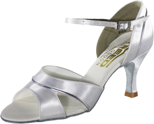 Freed Of London Soroya Open Toe Satin 2.5" Latin Ballroom Shoes - Womens