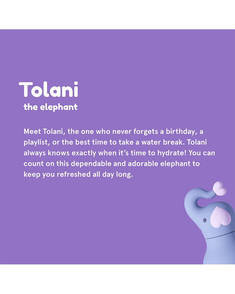 Asobu 16oz Bestie Insulated Stainless Steel Water Bottle - Tolani the Elephant