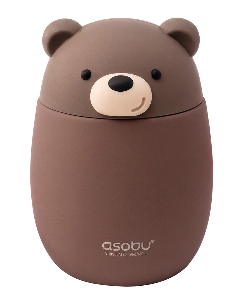 Asobu 20oz Bestie Foodies Insulated Stainless Steel Food Container - Brown Bear