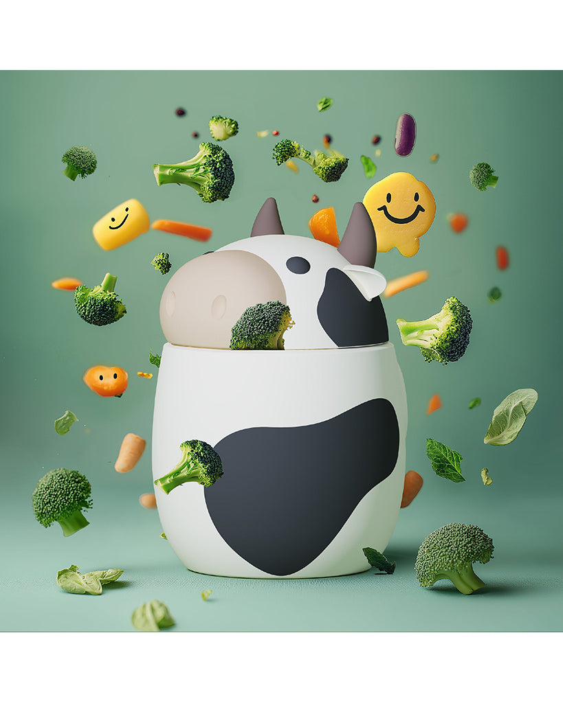 Asobu 20oz Bestie Foodies Insulated Stainless Steel Food Container - Willow the Cow