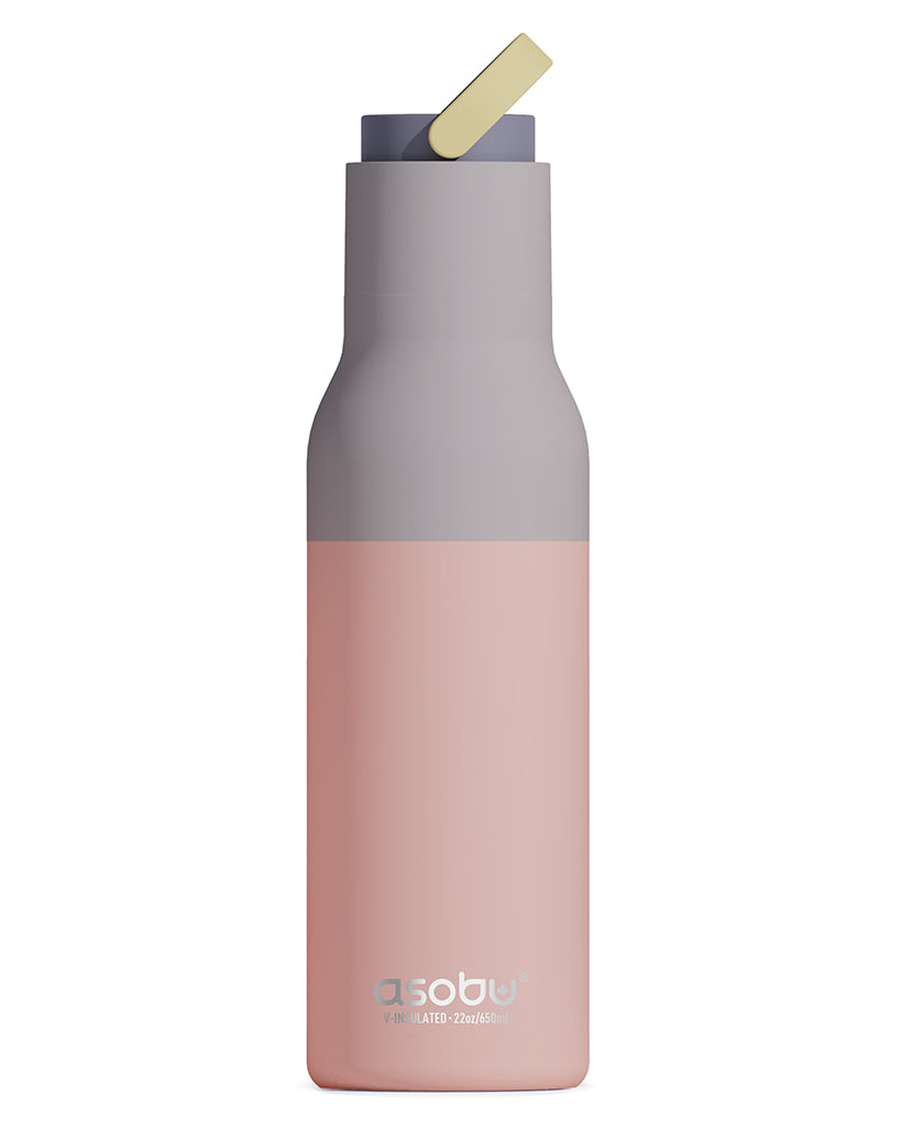 Asobu 22oz Metro Insulated Stainless Steel Water Bottle - Pastel Peach