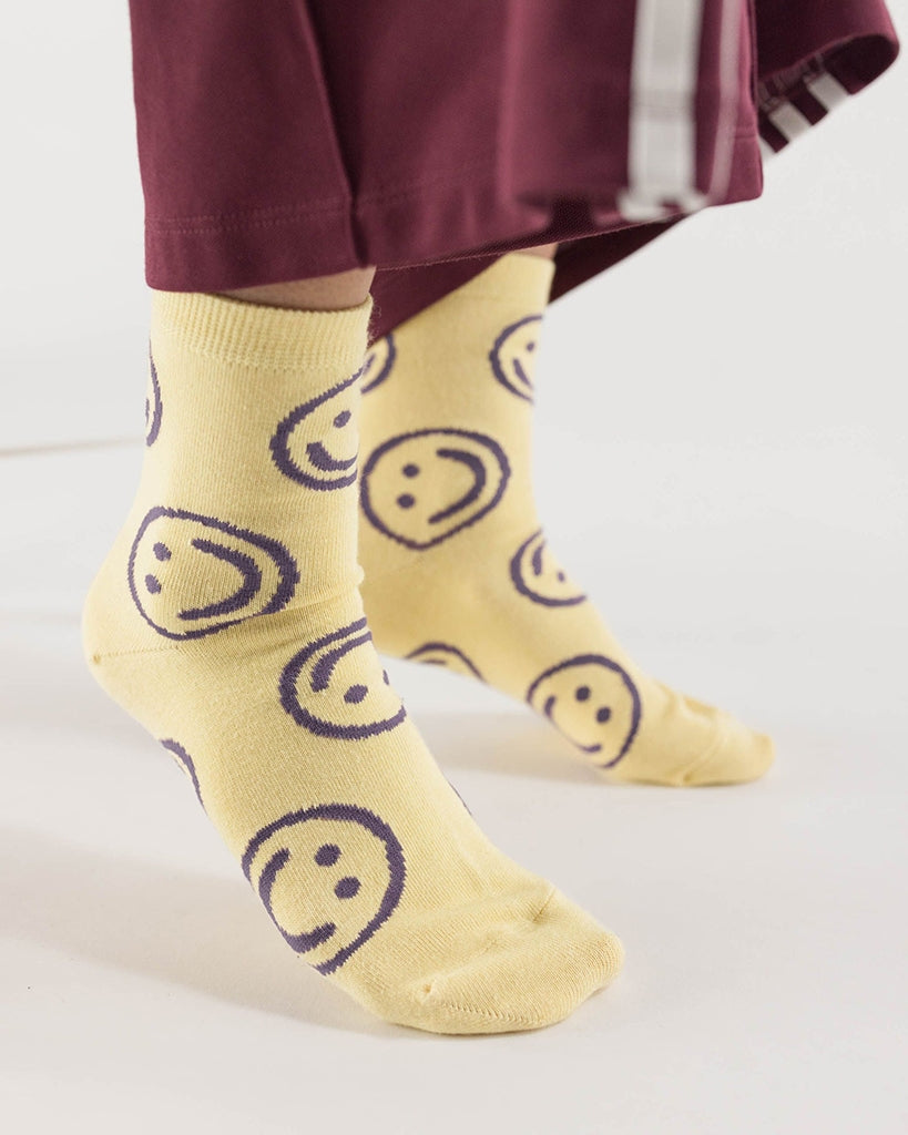 Baggu Crew Socks - Buttery Happy