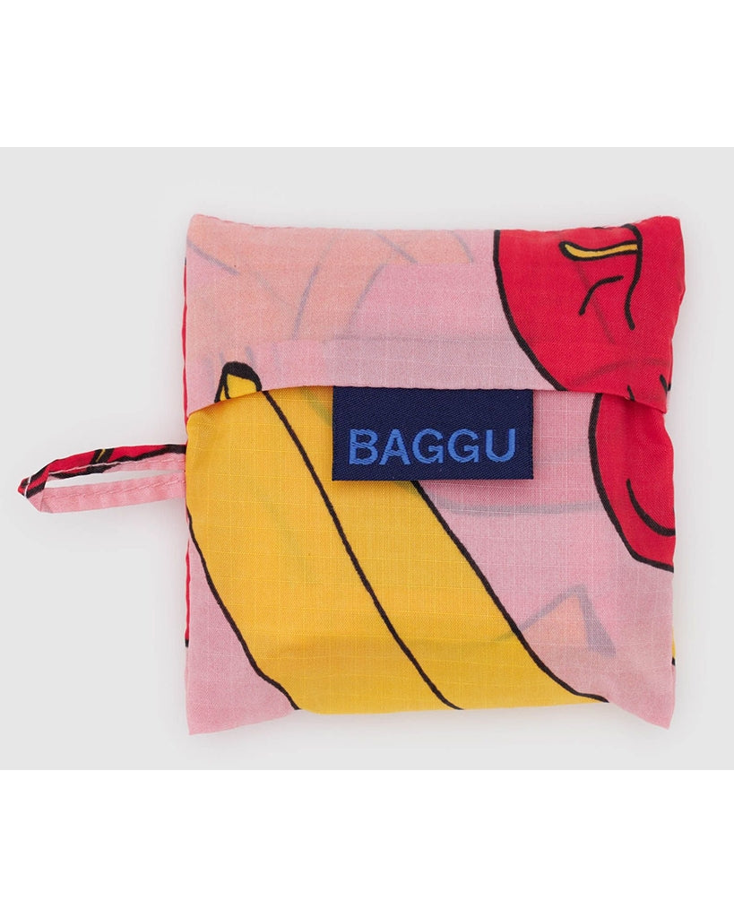 Baggu Small Reusable Bag - Light Pink Apples & Bananas