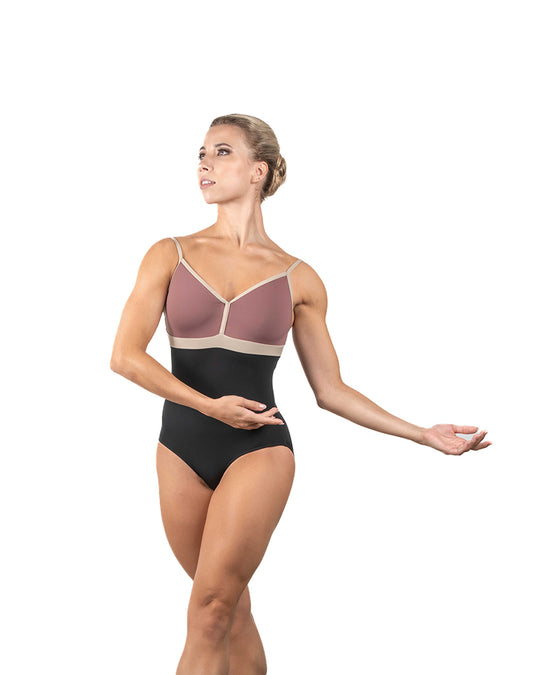 Ballet Rosa Vitalite Akia V Neck Compression Camisole Leotard - Womens - Ambre