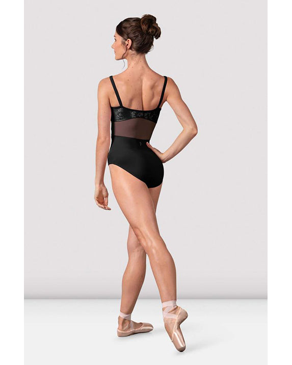 Bloch Anna Scoop Neck Delicate Floral Detail Mesh Back Camisole Leotard -  L50008 Womens