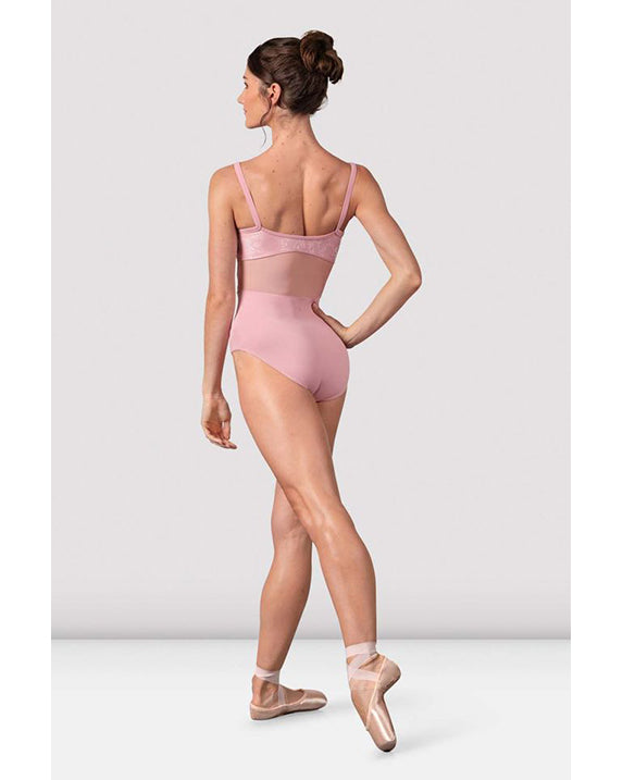 Bloch Anna Scoop Neck Delicate Floral Detail Mesh Back Camisole Leotard -  L50008 Womens