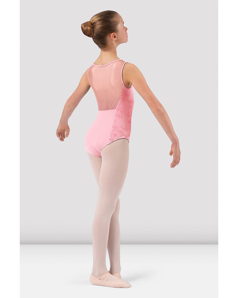 Bloch Briar Sweatheart Neck Mesh Back Lace Print Tank Leotard - CL4175 Girls