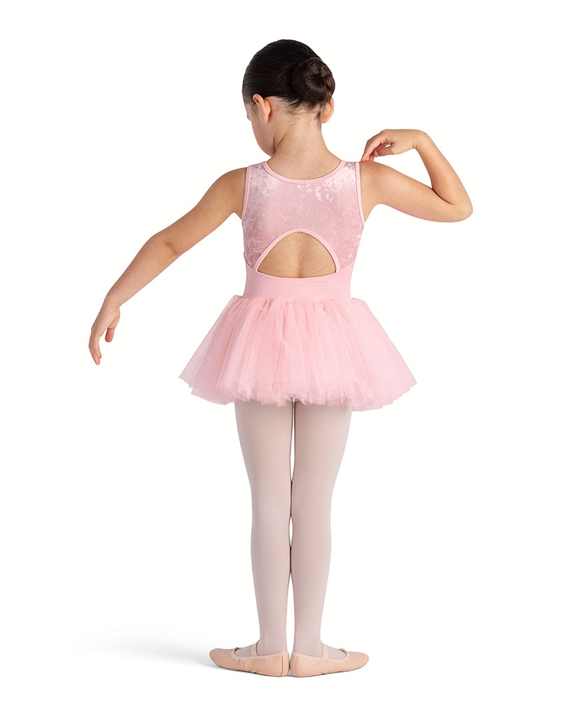 Bloch Callie Scoop Neck Diamante Velvet Open Back Tutu Ballet Dress - CL5635 Girls