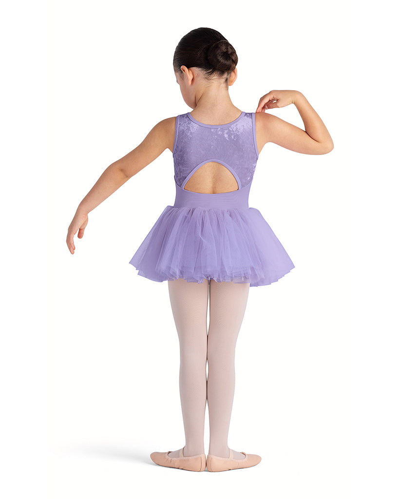 Bloch Callie Scoop Neck Diamante Velvet Open Back Tutu Ballet Dress - CL5635 Girls