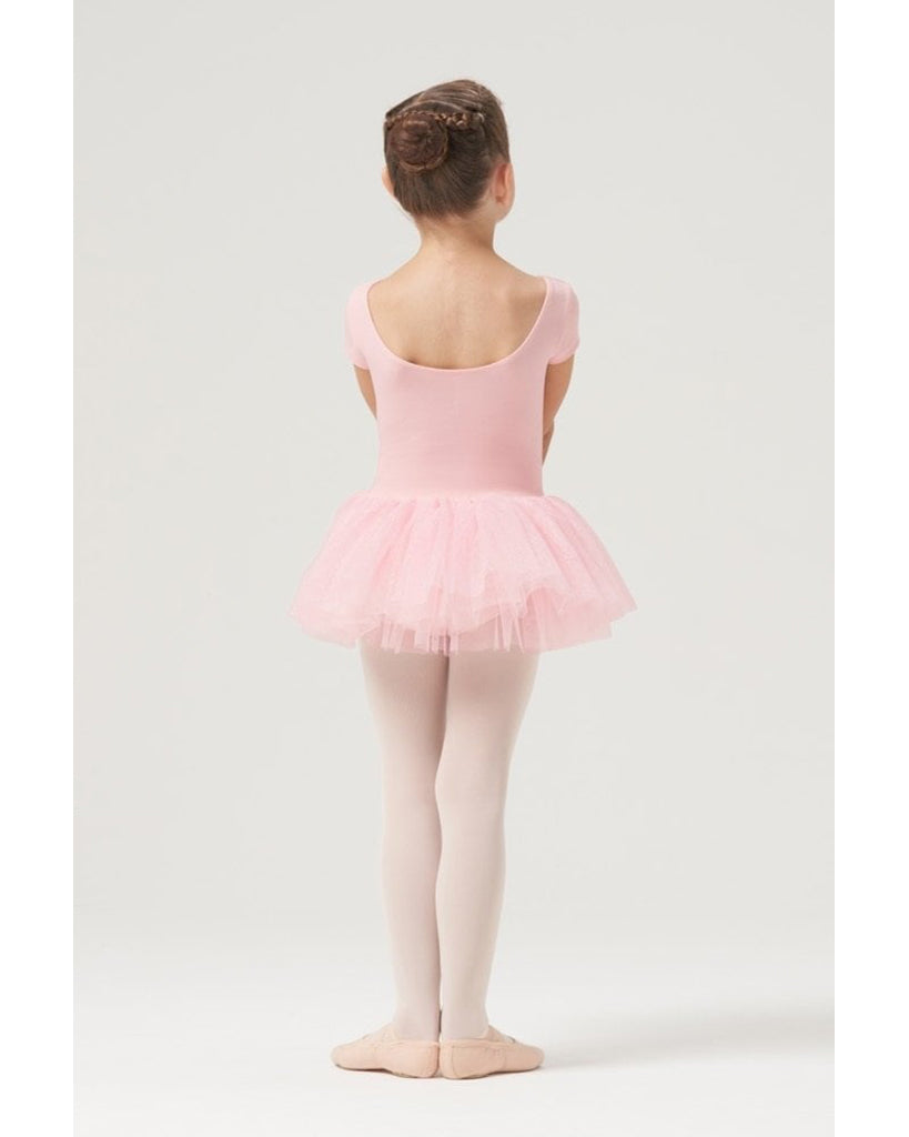 Bloch Clara Scoop Neck Glitter Tutu Cap Sleeve Ballet Dress - CL1022 Girls