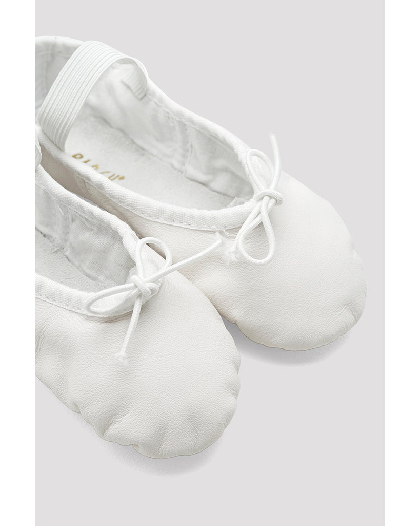 Bloch Dansoft Full Sole Leather Ballet Slippers - Bloch S0205G Kids White 1.5 C Wide