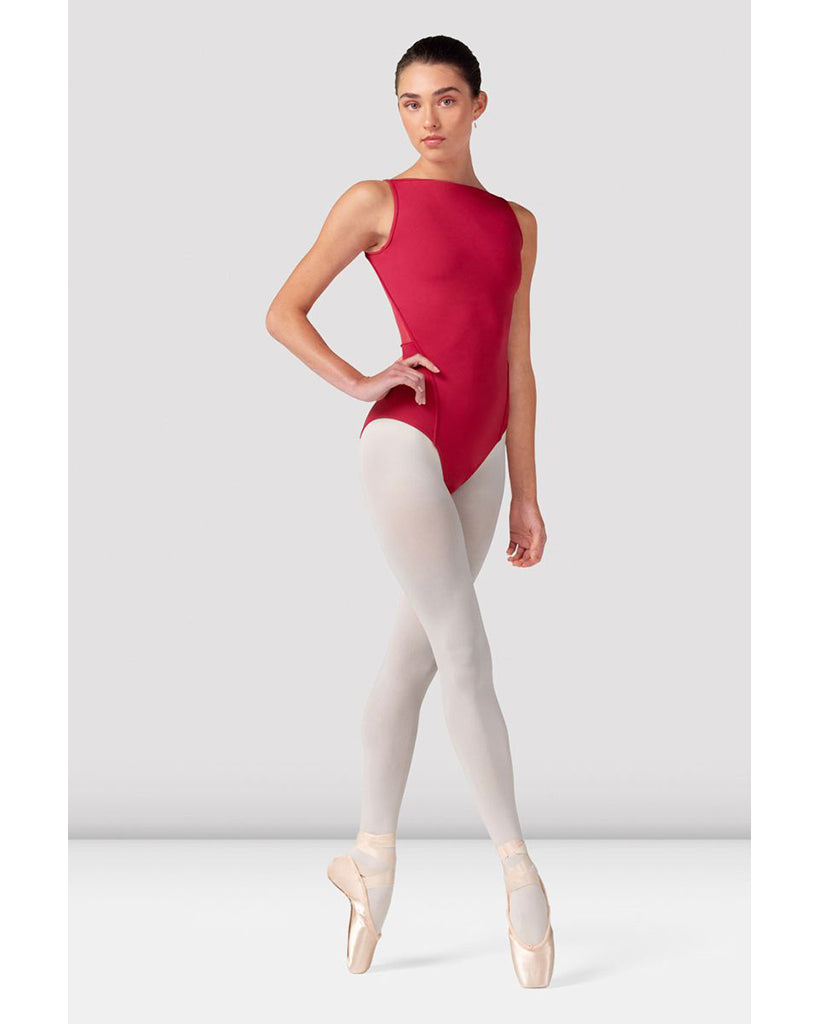 Bloch Emma Boat Neck Embroidered Floral Mesh Back Camisole Leotard - L40004 Womens