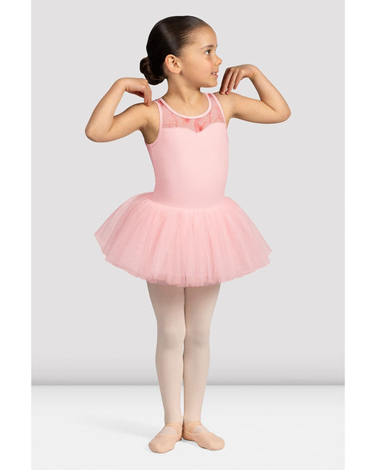 Bloch Evie Sweetheart Neck Mesh Floral Printed Back Tank Tutu Dress - CL5235 Girls
