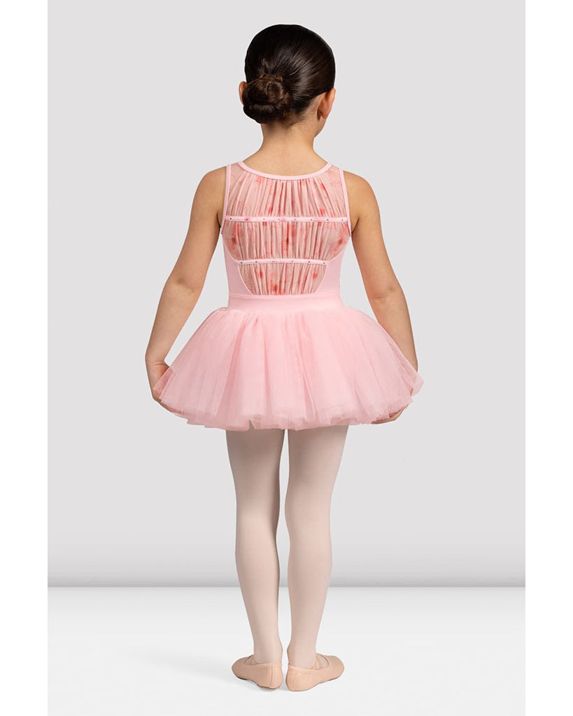 Bloch Evie Sweetheart Neck Mesh Floral Printed Back Tank Tutu Dress - CL5235 Girls