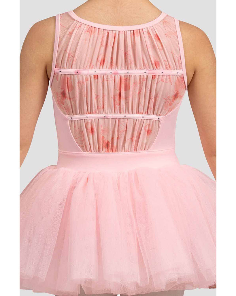 Bloch Evie Sweetheart Neck Mesh Floral Printed Back Tank Tutu Dress - CL5235 Girls