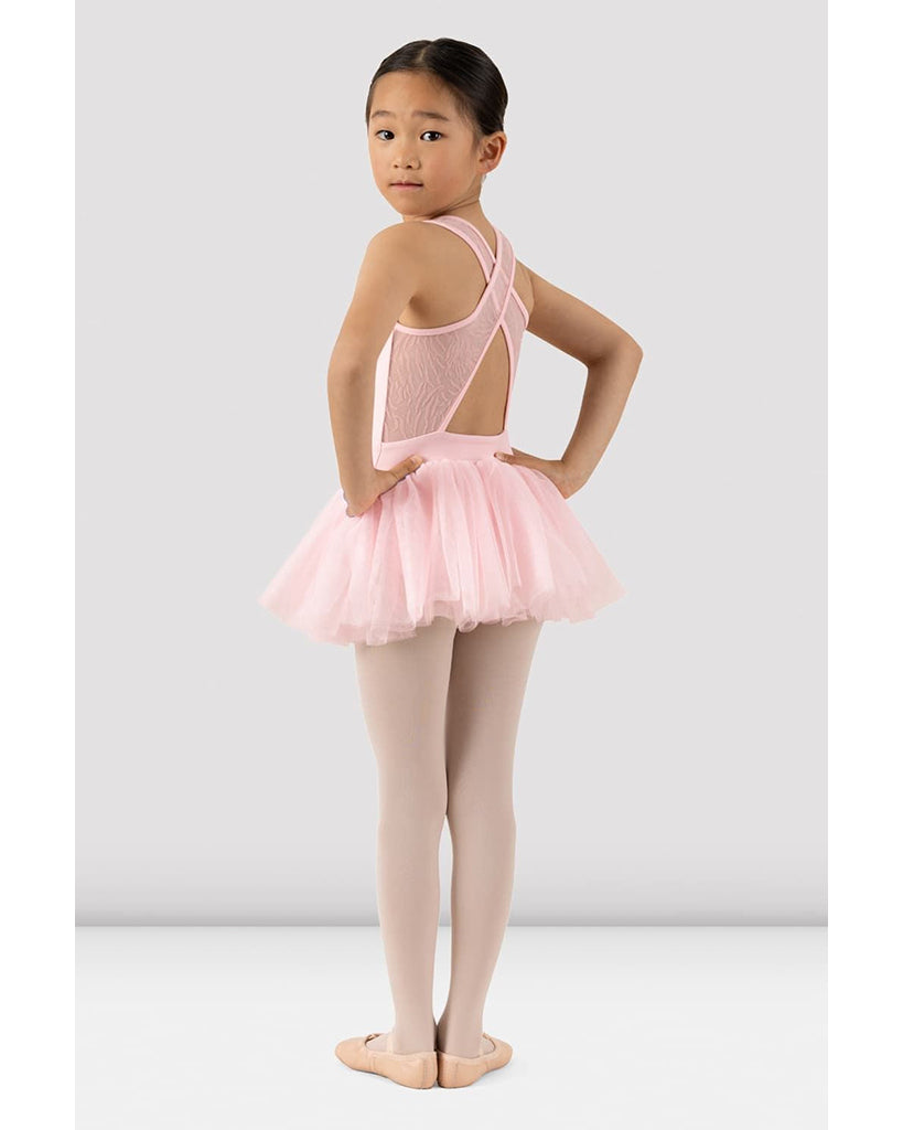 Bloch Gabrielle Scoop Neck Mesh Cross Back Tank Tutu Ballet Dress  - CL1055 Girls