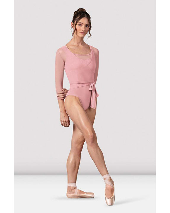 Bloch Harmony Mesh 3/4 Sleeve Wrap Top - Z30022 Womens