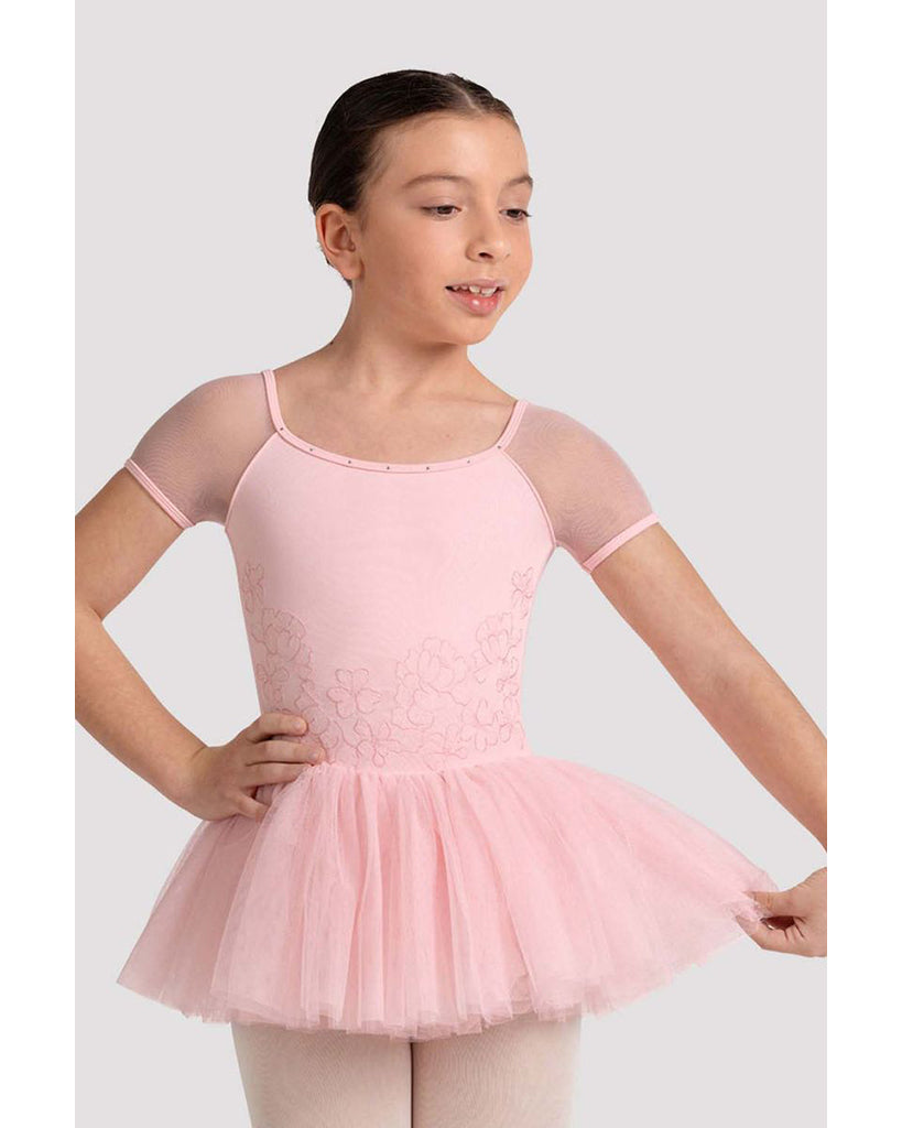Bloch Lucy Scoop Neck Floral Embroidered Tutu Ballet Dress - CL20002 Girls