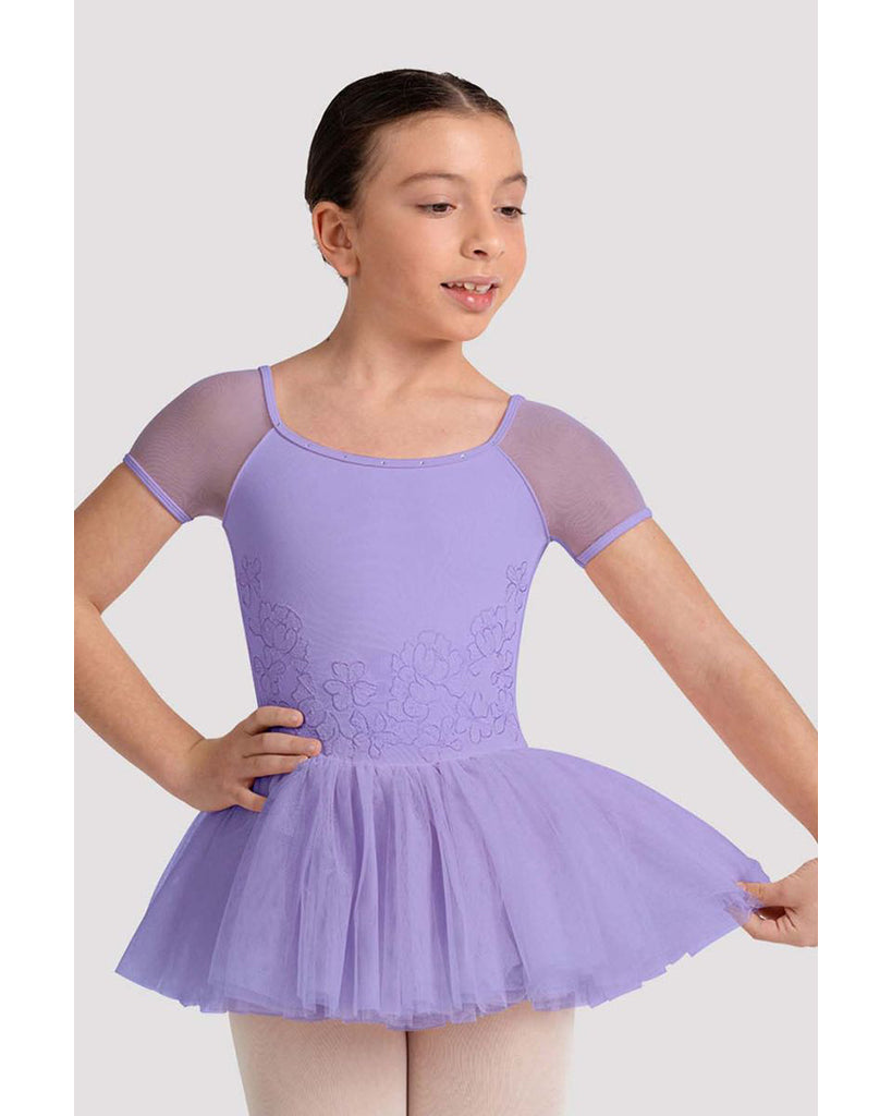 Bloch Lucy Scoop Neck Floral Embroidered Tutu Ballet Dress - CL20002 Girls