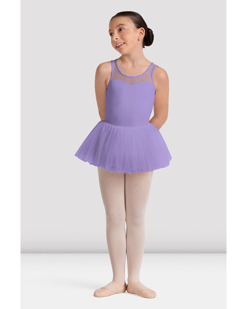 Bloch Maria Sweetheart Neck Floral Embroidered Mesh Back Tutu Ballet Dress - CL50004 Girls