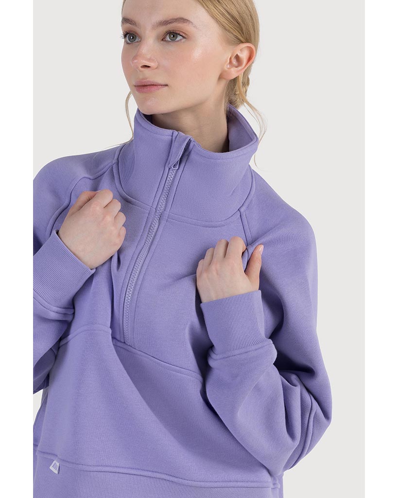 Bloch Off Duty Terry Half Zip Sweatshirt - JLW5011 Womens