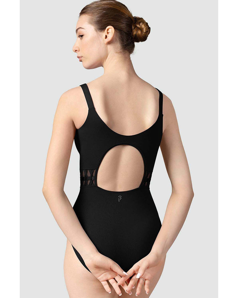 Bloch Phillipa Scoop Neck Open Back Weave Detail Tank Leotard - L9247 Womens