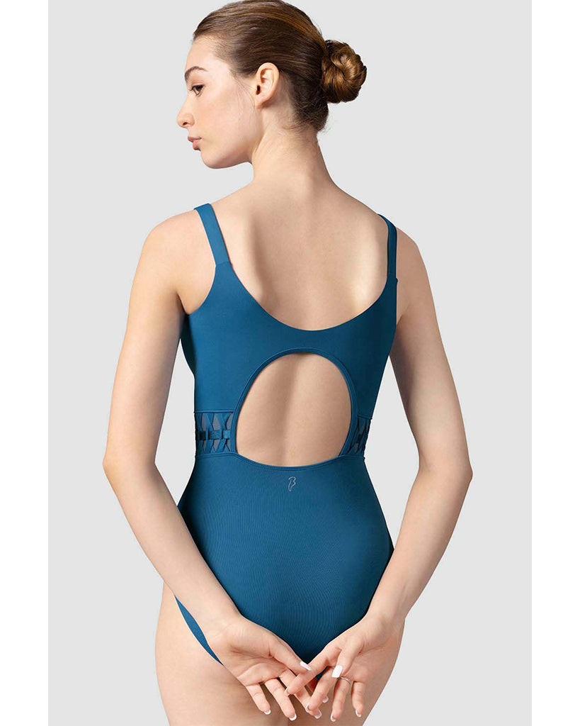Bloch Phillipa Scoop Neck Open Back Weave Detail Tank Leotard - L9247 Womens
