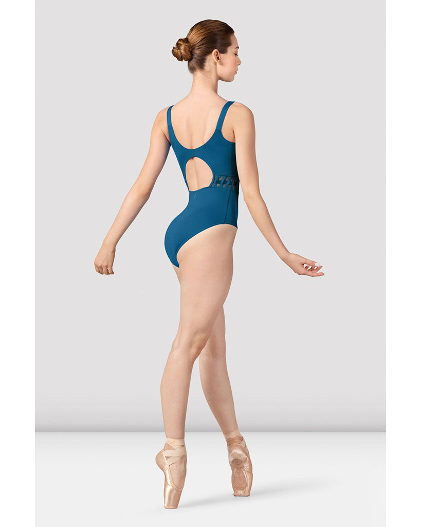 Bloch Phillipa Scoop Neck Open Back Weave Detail Tank Leotard - L9247 Womens