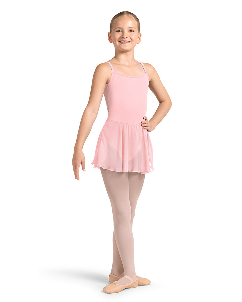 Bloch Poppy Scoop Neck Mesh Embroidered Back Skirt Ballet Dress - CL4217 Girls